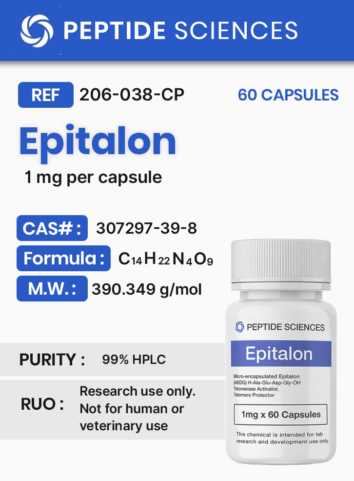 Epitalon 1mg (60 capsules) (Telomere Length)