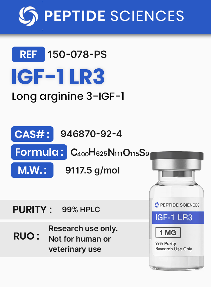 IGF-1 LR3 (Receptor Grade) 100mcg x 10 Vials